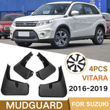 For Suzuki Vitara 2016-2019 4Pcs / Set Car Auto Soft Plastic Splash Flaps Fender Guard - Side View
