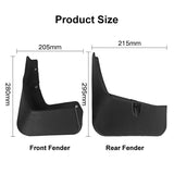 For Suzuki Vitara 2016-2019 4Pcs / Set Car Auto Soft Plastic Splash Flaps Fender Guard - Top-Down View