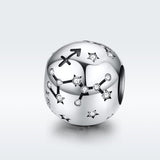 925 Sterling Silver Zodiac Beaded Bracelet Style - Sagittarius - Side View
