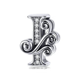 Diy Beaded Bracelet With Zircon Beads 26 Letters Style - I - Front View