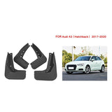 For Audi A3 Hatchback 2017-2020 4Pcs / Set Car Auto Soft Plastic Splash Flaps Fender Guard - Front View