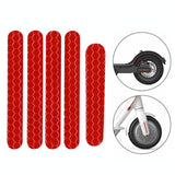 Reflective Stickers for Ninebot Es1 Scooter - Red - Front View