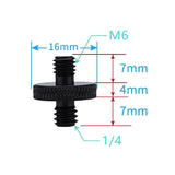 4-Piece A26 To M6 Male Screw Adapters - Side View