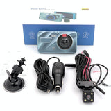 1080p Dual Recording Car Dvr with Parking Monitoring and Loop Recording - 4 Inch 2.5d Hd - Side View