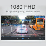 1080p Dual Recording Car Dvr with Parking Monitoring and Loop Recording - 4 Inch 2.5d Hd - 45-Degree Angle