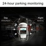 1080p Dual Recording Car Dvr with Parking Monitoring and Loop Recording - 4 Inch 2.5d Hd - Rear View