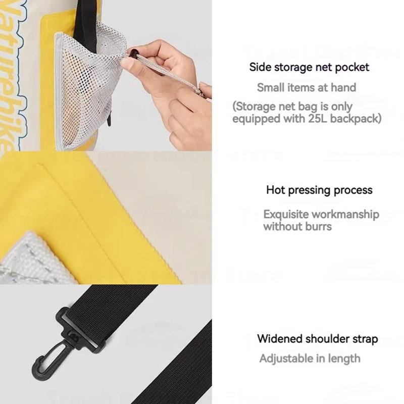 Waterproof Rafting Bag Dry Wet Separate Shoulder Pack For Outdoor Swimming 10L Green - 25L Green