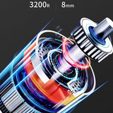 Electric Shock Muscle Massage Gun - Mini Red Fascia Pocket - Top-Down View