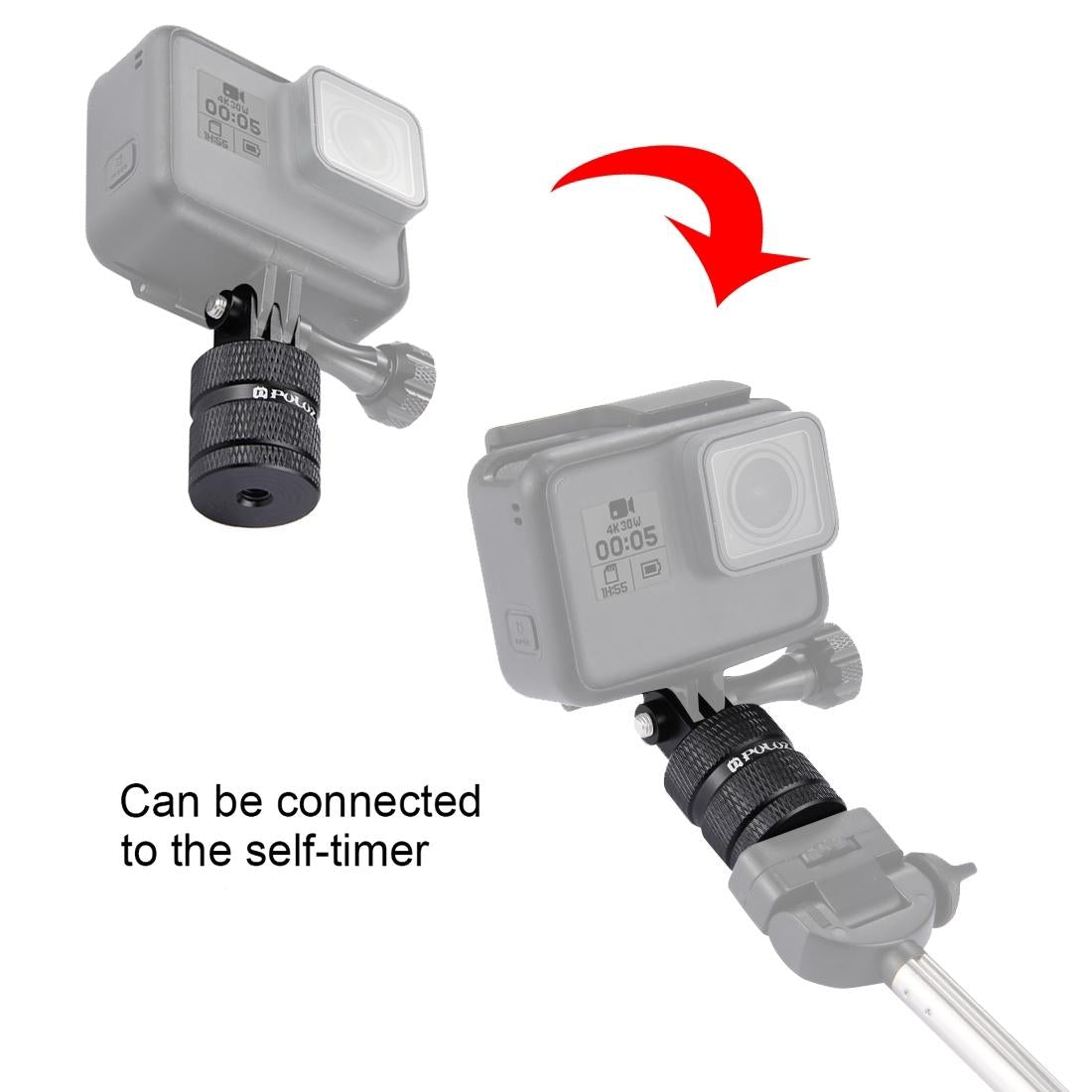 Universal Tripod Mount Adapter for Action Cameras - Compatible with Gopro Insta360 Dji and More