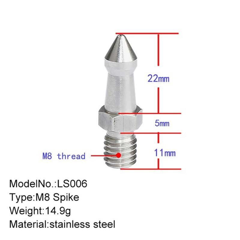 2Pcs Stainless Steel M8 Feet Screws For Slr Tripod