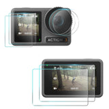 2-pack 3-in-1 Tempered Glass Screen Protectors for Front and Back Lenses - Front View