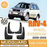 For Toyota Rav4 Wheel Eyebrow 2000-2005 4Pcs / Set Car Auto Soft Plastic Splash Flaps Fender Guard - Side View