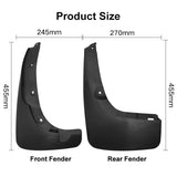For Toyota Rav4 Wheel Eyebrow 2000-2005 4Pcs / Set Car Auto Soft Plastic Splash Flaps Fender Guard - Top-Down View
