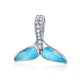 925 Sterling Silver Ocean Fishtail Pendant Necklace
