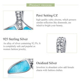 925 Sterling Silver Ocean Fishtail Pendant Necklace - 45-Degree Angle