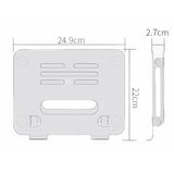 Double-layer Aluminum Alloy Folding Stand for Notebooks and Tablets - Rear View