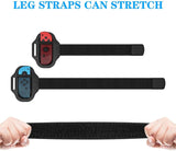 Flexible Joycon Leg Strap with Adjustable Band - Top-Down View