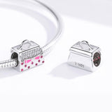 925 Sterling Silver Handbag Beads For Diy Bracelets & Necklaces - Close-Up Angle