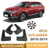 For Mitsubishi Outlander 2015-2019 4Pcs / Set Car Auto Soft Plastic Splash Flaps Fender Guard - Side View