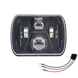 7 Inch 5X7 / 7X6 H4 Dc 9V - 30V 3500Lm 35W Car Square Shape Led Headlight Lamps For Jeep Wrangler - Side View