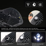 7 Inch 5X7 / 7X6 H4 Dc 9V - 30V 3500Lm 35W Car Square Shape Led Headlight Lamps For Jeep Wrangler - 45-Degree Angle