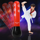 1.55M Vertical Inflatable Punching Bag For Kids - Pvc Tumbler Boxing Column - Close-Up Angle