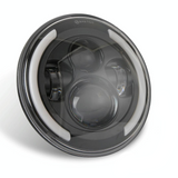 7 Inch H4 / H13 Dc 9V - 30V 3000Lm 3000K - 6000K 25W Car Round Shape Led Headlight Lamps For Jeep Wrangler With Angel Eye White Light - Front View
