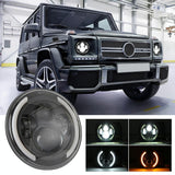 7 Inch H4 / H13 Dc 9V - 30V 3000Lm 3000K - 6000K 25W Car Round Shape Led Headlight Lamps For Jeep Wrangler With Angel Eye White Light - Top-Down View