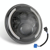 7 Inch H4 / H13 Dc 9V - 30V 3000Lm 3000K - 6000K 25W Car Round Shape Led Headlight Lamps For Jeep Wrangler With Angel Eye White Light - 45-Degree Angle