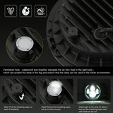 7 Inch H4 / H13 Dc 9V - 30V 3000Lm 3000K - 6000K 25W Car Round Shape Led Headlight Lamps For Jeep Wrangler With Angel Eye White Light - Rear View