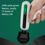 12-Speed Rechargeable Mini Massage Gun With Lcd Touch Screen - Rear View