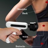12-Speed Rechargeable Mini Massage Gun With Lcd Touch Screen - Close-Up Angle