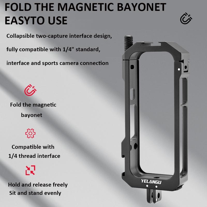 Extended Metal Cage for Insta360 X3 Camera