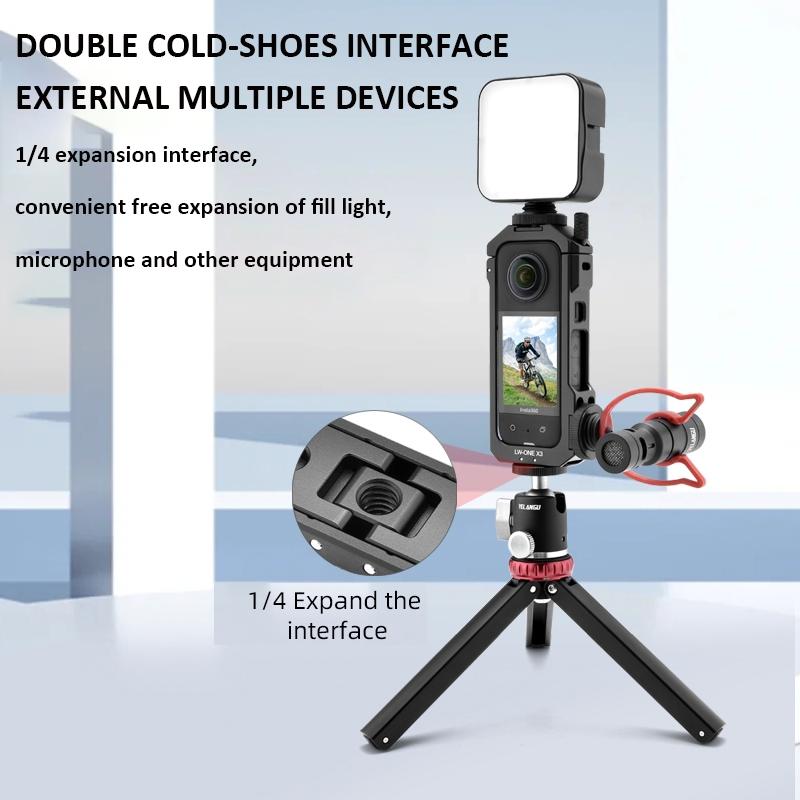 Extended Metal Cage for Insta360 X3 Camera