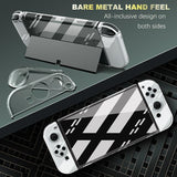 Crystal Tpu Pc Protective Case for Nintendo Switch Oled - Close-Up Angle