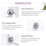 925 Sterling Silver Love Cat Heart Beads For Diy Bracelets & Necklaces - 45-Degree Angle