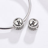 925 Sterling Silver Love Cat Heart Beads For Diy Bracelets & Necklaces - Rear View