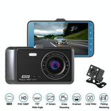 Hd 1080p Dual Camera Car Recorder with 4 Ips Screen and 170 Degree Wide Angle - Front View