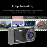 Hd 1080p Dual Camera Car Recorder with 4 Ips Screen and 170 Degree Wide Angle - Close-Up Angle