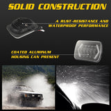 7 Inch H4 Dc 9V - 30V 3000Lm 6000K 30W Ip67 8Led Lamp Beads Car Square Shape Led Headlight Lamps For Jeep Wrangler - Low Angle