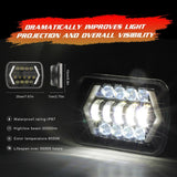 7 Inch H4 Dc 9V - 30V 3000Lm 6000K 30W Ip67 8Led Lamp Beads Car Square Shape Led Headlight Lamps For Jeep Wrangler - Extra Image