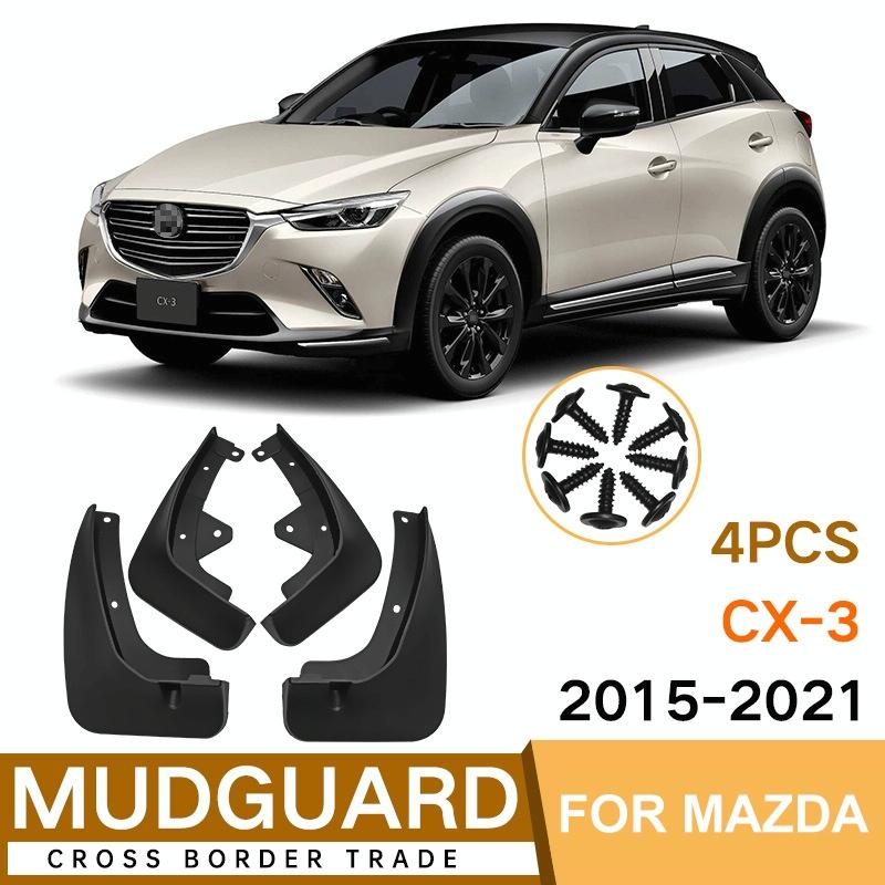 For Mazda Cx-3 2015-2021 4Pcs / Set Car Auto Soft Plastic Splash Flaps Fender Guard