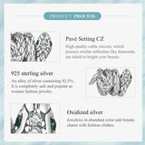 925 Sterling Silver Coiled Snake Pendant For Diy Bracelets - Top-Down View