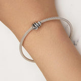 925 Sterling Silver Coiled Snake Pendant For Diy Bracelets - Low Angle