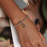 925 Sterling Silver Sunflower Pendant For Bracelet / Necklace - Close-Up Angle