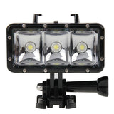 Waterproof Video Light for Action Cameras - 3 Modes - Side View