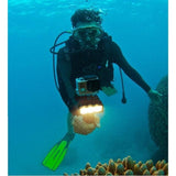 Waterproof Video Light for Action Cameras - 3 Modes - Top-Down View