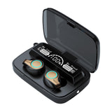 Waterproof Wireless Bluetooth 5.0 Earphones with Charging Box and Led Display - Front View