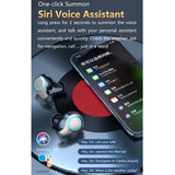 Waterproof Wireless Bluetooth 5.0 Earphones with Charging Box and Led Display - Rear View