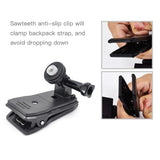 Insta360 one x / Evo Backpack Clip - Universal Fixing - Close-Up Angle